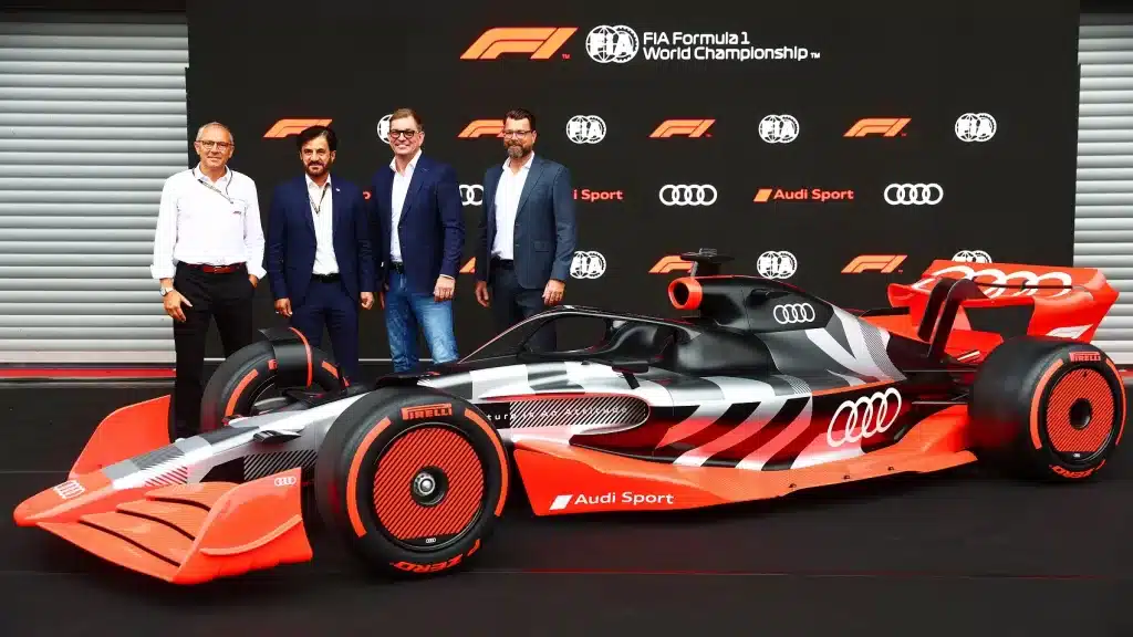 Stefano Domenicali, Mohammed ben Sulayem, Markus Duesmann, Oliver Hoffmann, audi