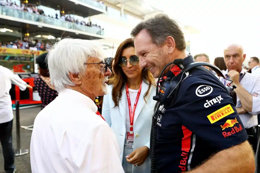 Christian Horner, Bernie Ecclestone, Fabiana Ecclestone, F1
