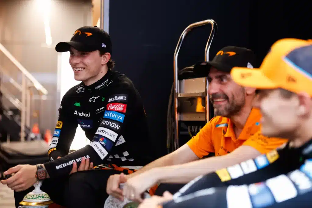 Oscar Piastri, Andrea Stella, Lando Norris, McLaren