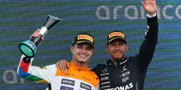 Lando Norris, Lewis Hamilton, McLaren, Mercedes