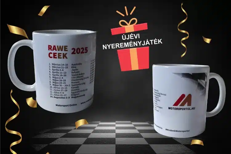 Motorsportol.hu Rawe Ceek 2025 bögre nyereményjáték