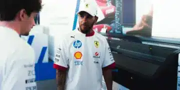 Lewis Hamilton és Charles Leclerc Miamiban, a HP eseményén