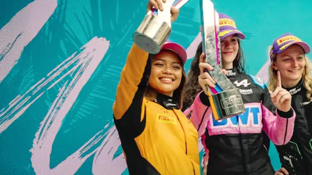 F1: The Academy, F1 Academy, Bianca Bustamante, Abbi Pulling, Doriane Pin
