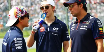 Yuki Tsunoda, Liam Lawson, Sergio Perez