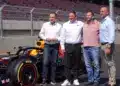 Sajtótájékoztató a Hungaroring felújításáról. Szujó Zoltán, Gyulay Zsolt, Kiss Norbi, dr. Schmidt Ádám