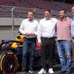 Sajtótájékoztató a Hungaroring felújításáról. Szujó Zoltán, Gyulay Zsolt, Kiss Norbi, dr. Schmidt Ádám
