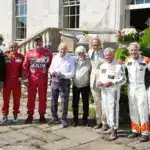 Mika Häkkinen, Alain Prost, Nigel Mansell, Jackie Stewart, Bernie Ecclestone, The Duke of Richmond, Mario Andretti, Jacques Villeneuve, Emerson Fittipaldi; F1