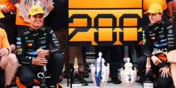 A McLaren, Lando Norris és Oscar Piastri kettős győzelmet ünnepelnek a Hungaroringen