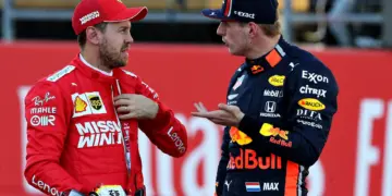 Sebastian Vettel, Max Verstappen, red bull