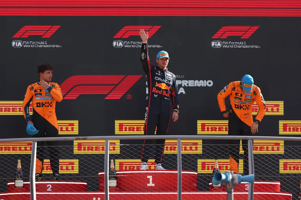 Lando Norris, Max Verstappen, Oscar Piastri