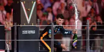 McLaren - Lando Norris ünneplés, F1 2025 Abu Dhabi