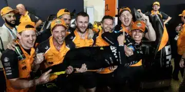 McLaren - Lando Norris ünneplés, F1 2025 Abu Dhabi