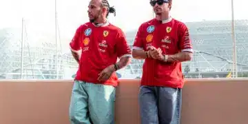 F1 2025 Lewis Hamilton és Charles Leclerc
