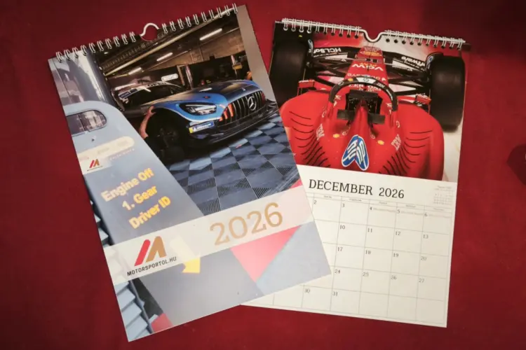 Exkluzív motorsport falinaptár 2026: Karácsonyi nyereményjáték!