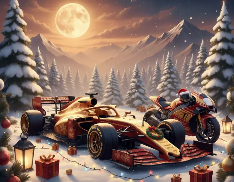 Karácsonyi motorsport-puzzle, ünnepi levezetőnek