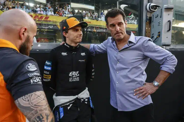 Oscar Piastri és menedzsere, Mark Webber