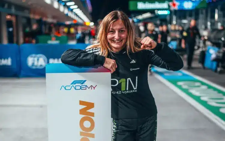 Doriane Pin 2025-ös F1 Academy-bajnoki címe megszerzése után