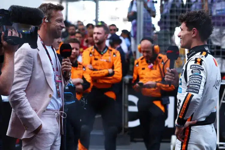 Jenson Button Lando Norrist interjúzza Monacóban, F1