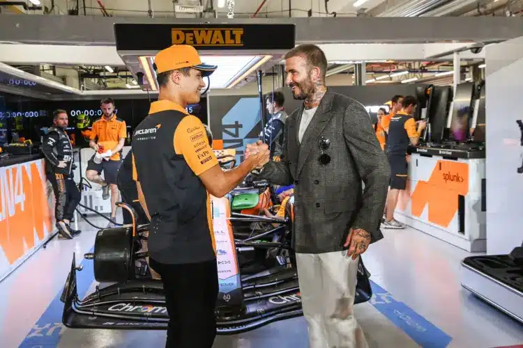 Lando Norris, David Beckham
