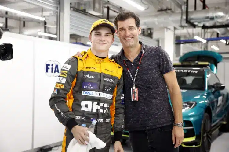 Oscar Piastri, Mark Webber