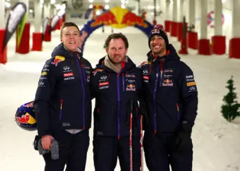 Christian Horner, Daniel Ricciardo, Daniil Kvyat