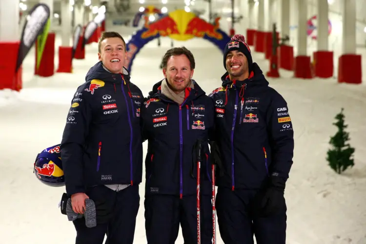 Christian Horner, Daniel Ricciardo, Daniil Kvyat