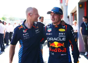 Ole Shack és Max Verstappen, 2024 Imola