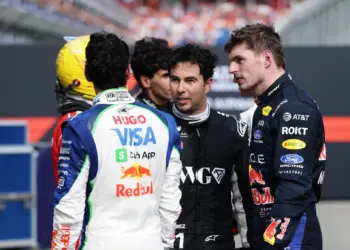 Arvid Lindblad, Sergio Perez, Max Verstappen