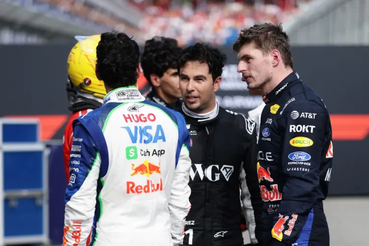 Arvid Lindblad, Sergio Perez, Max Verstappen