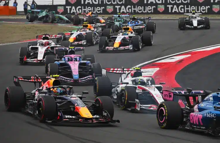 F1-es jelenet a rajt után, 2026. Kína