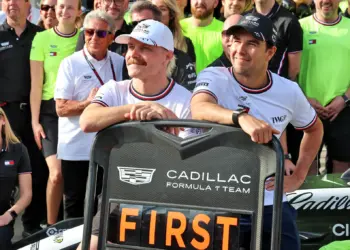 Valtteri Bottas és Sergio Pérez a Cadillac csapattal