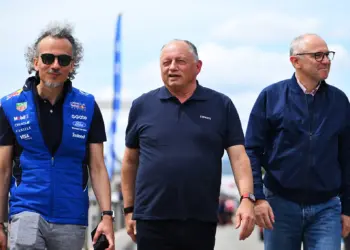 Laurent Mekies, Frederic Vasseur, Stefano Domenicali, forma-1