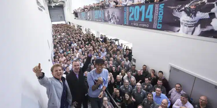 Lewis Hamilton, Nico Rosberg, Paddy Lowe