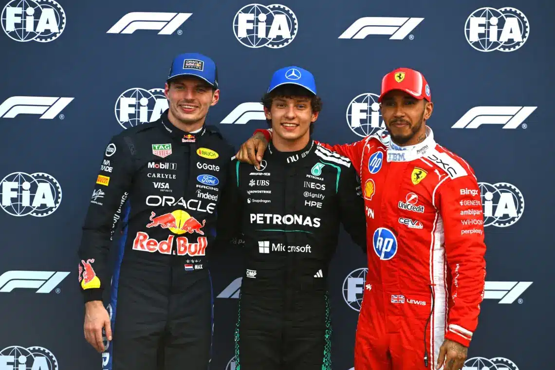 Verstappen, Antonelli, Hamilton