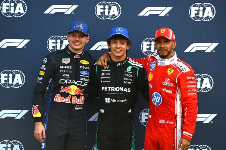 Verstappen, Antonelli, Hamilton
