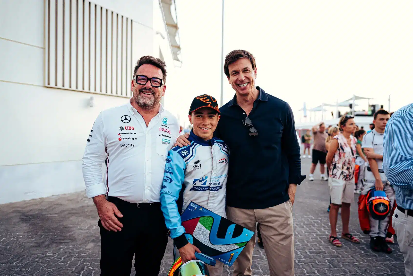 Gwen Lagrue, James Anagnostiadis, Toto Wolff, Mercedes