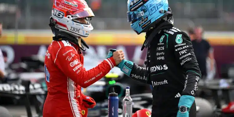 Charles Leclerc és George Russell f1