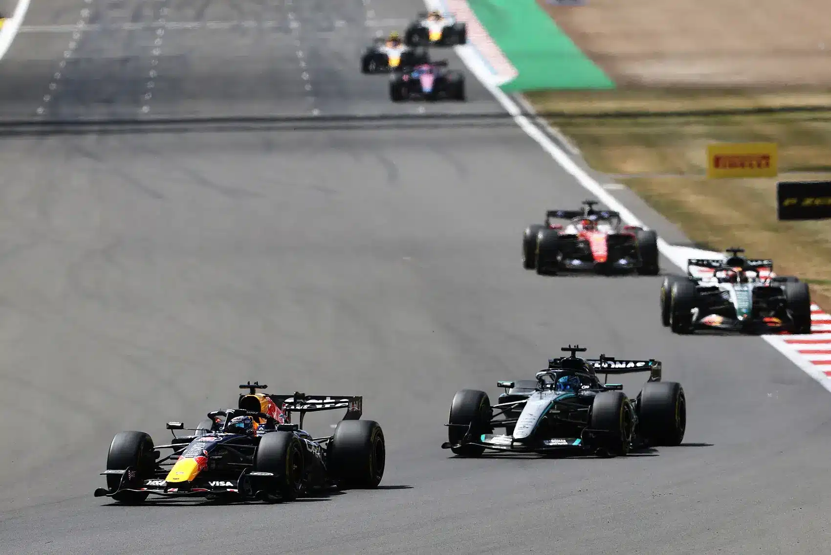 F1 sprint, Silverstone: MaxVerstappen, George Russell