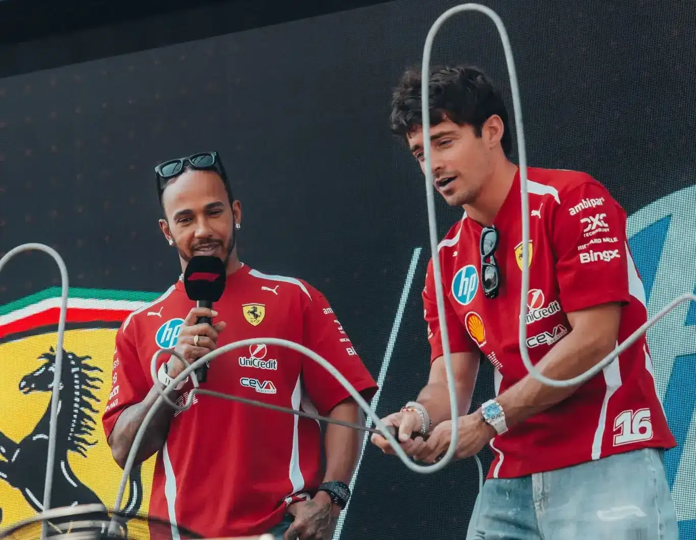 Charles Leclerc, Lewis Hamilton
