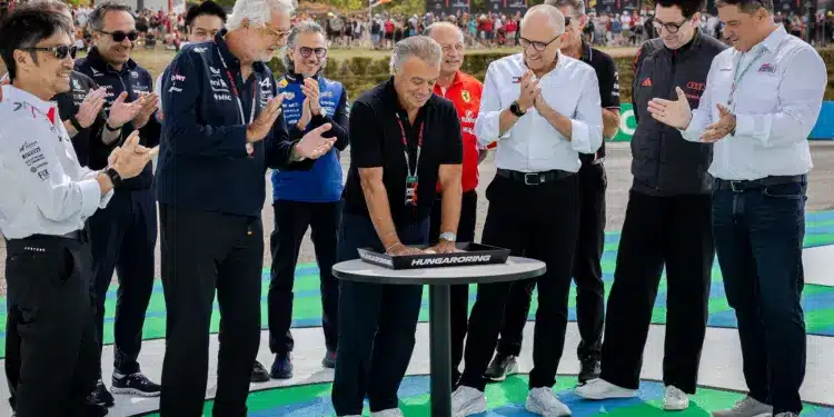 Flavio Briatore, Jean Alesi, Frederic Vasseur, Stefano Domenicali, F1