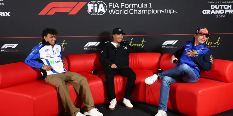 Arvid Lindblad, Sergio Perez, Max Verstappen, FIA