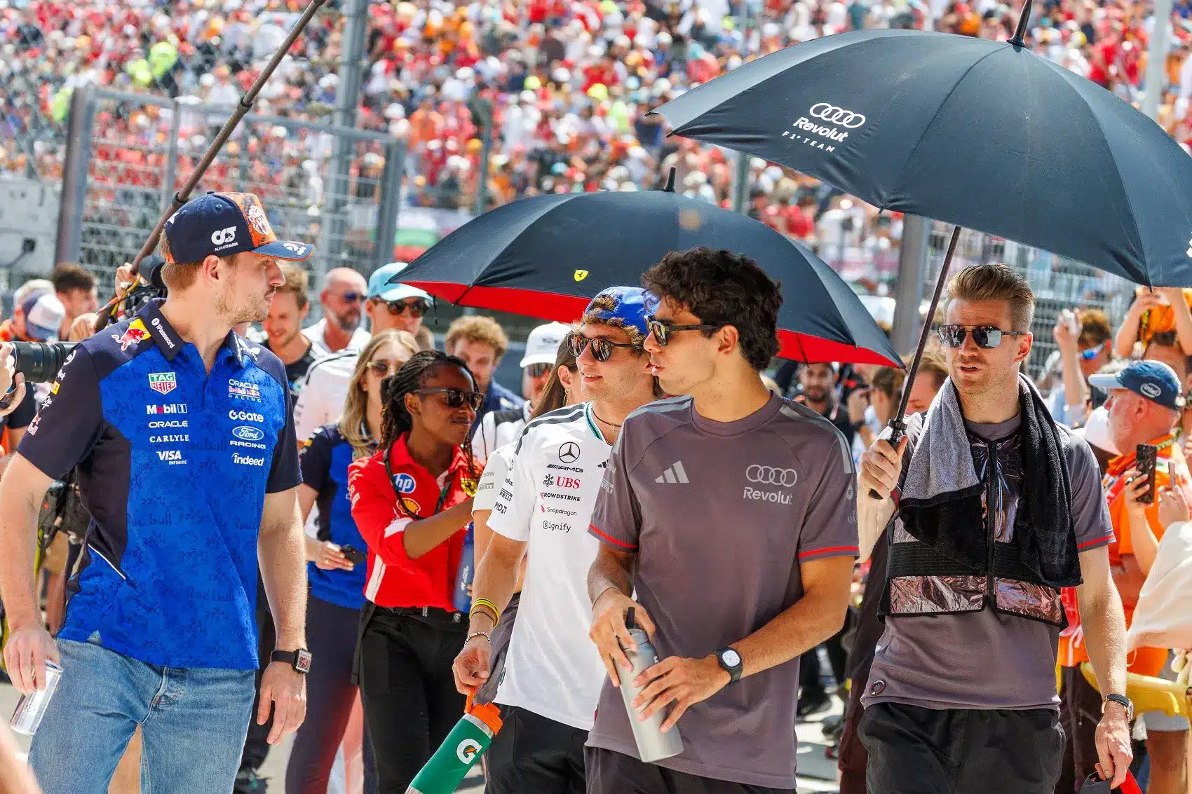 F1-es pilótaparádé: Verstappen, Antonelli, Bortoleto, Hülkenberg