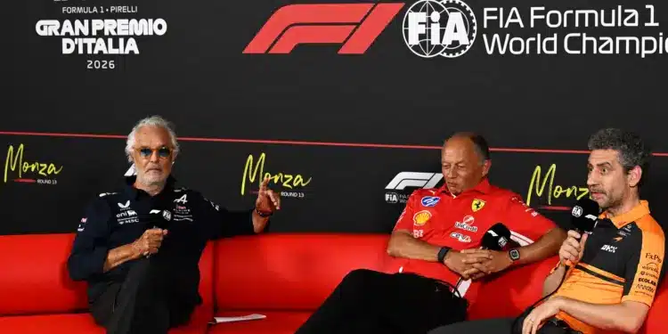 Flavio Briatore (Alpine), Frederic Vasseur (Ferrari), Andrea Stella (McLaren), F1