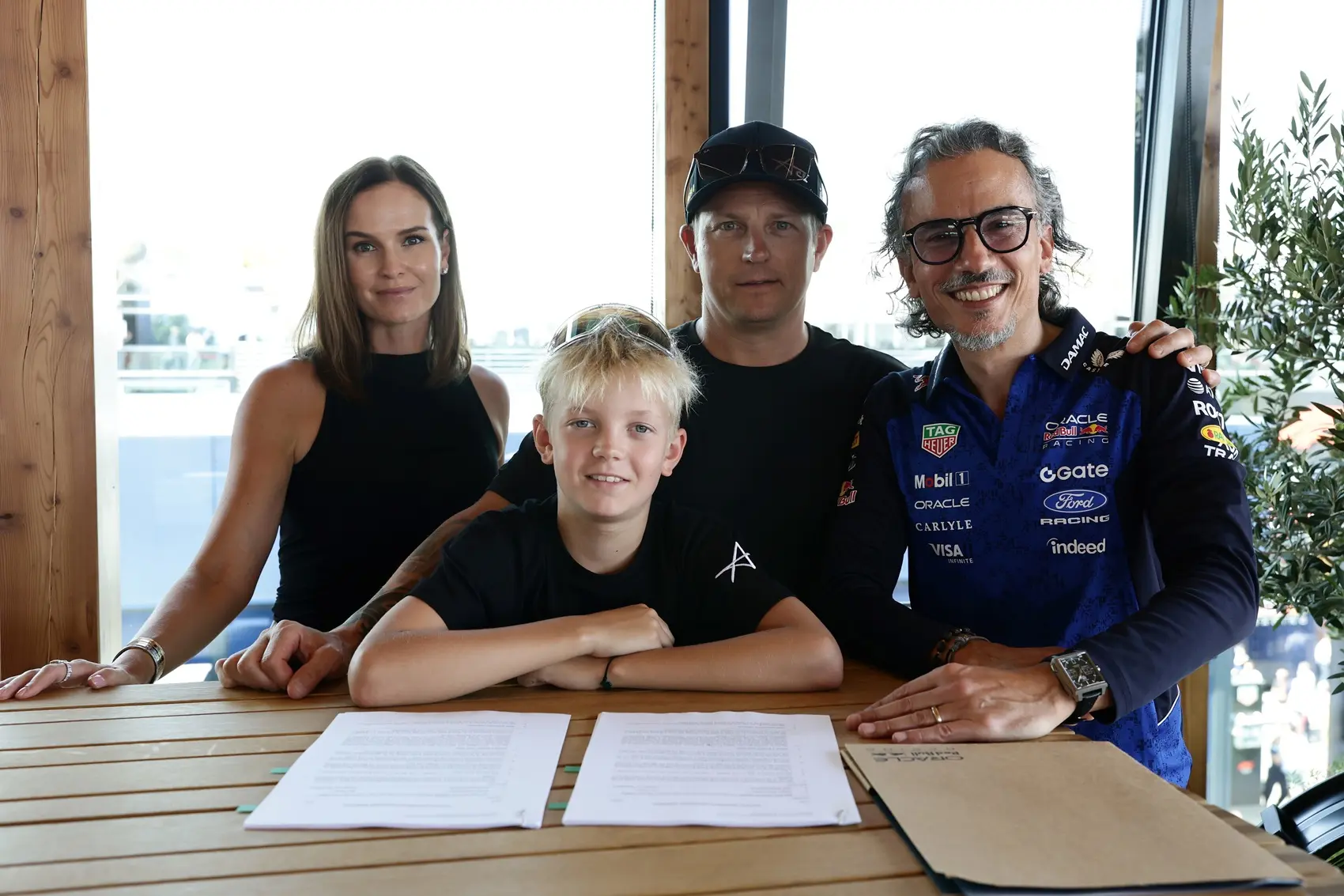 Minttu Räikkönen, Robin Räikkönen, Kimi Räikkönen, Laurent Mekies