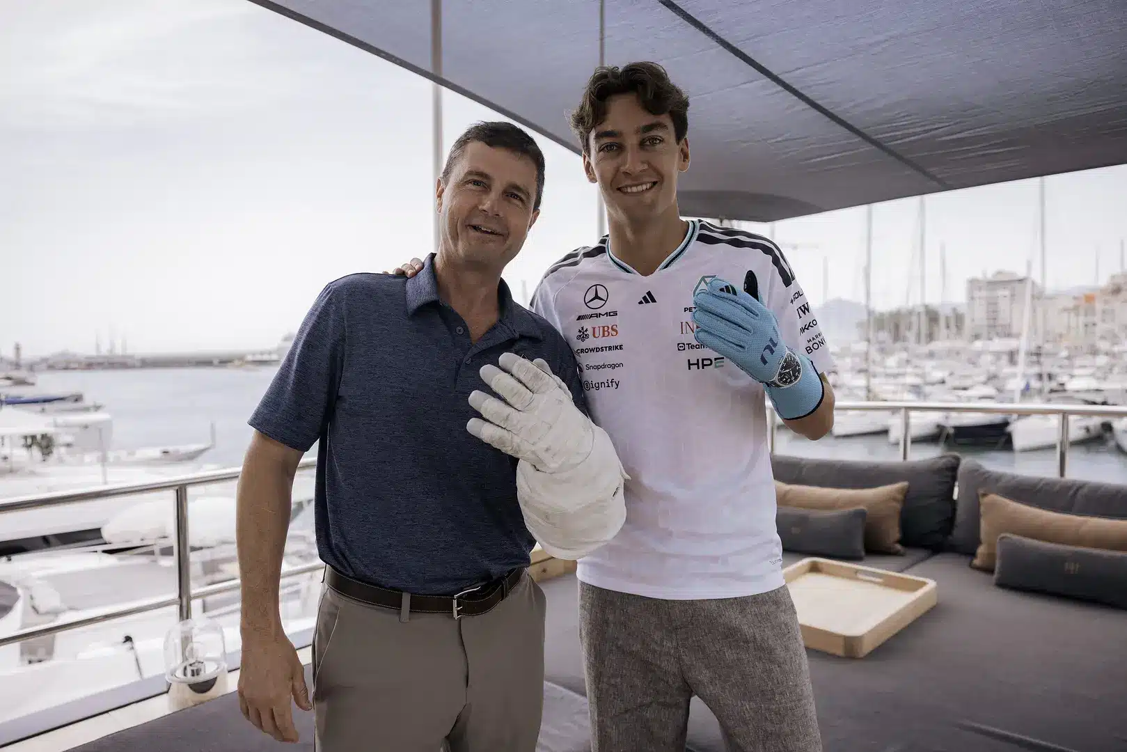 Reid Wiseman, George Russell (Mercedes F1)