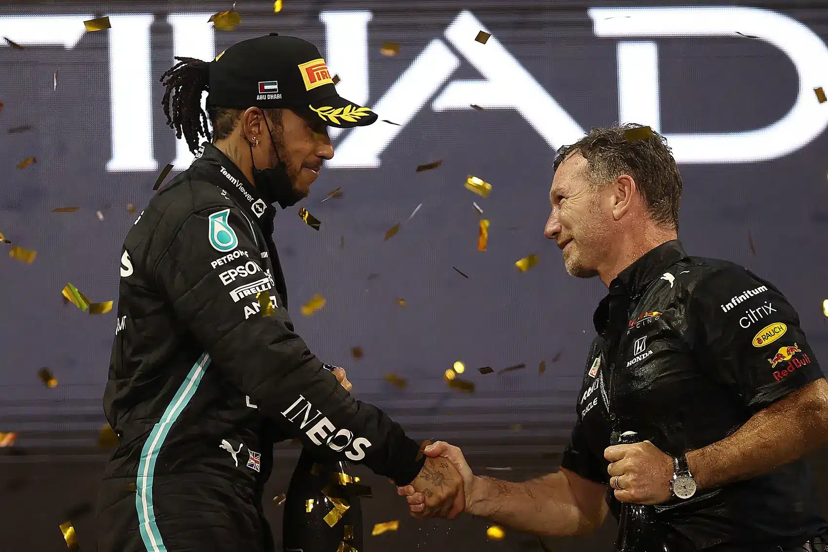 Christian Horner, Lewis Hamilton
