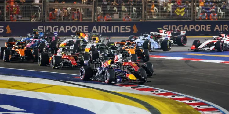 2026 Szingapúri Nagydíj, rajt, Verstappen vezetésével